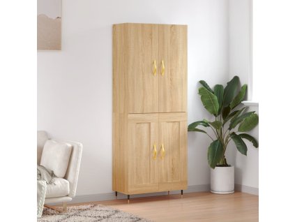Skříň highboard dub sonoma 69,5 x 34 x 180 cm kompozitní dřevo 3195774