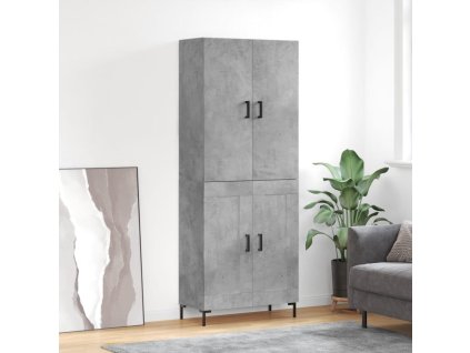 Skříň highboard betonově šedá 69,5x34x180 cm kompozitní dřevo 3195791