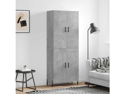 Skříň highboard betonově šedá 69,5x34x180 cm kompozitní dřevo 3195799