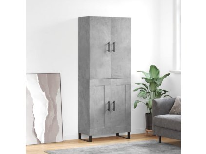 Skříň highboard betonově šedá 69,5x34x180 cm kompozitní dřevo 3195815