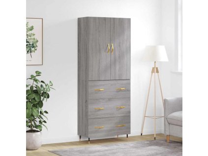 Skříň highboard šedá sonoma 69,5 x 34 x 180 cm kompozitní dřevo 3195833