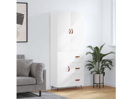 Skříň highboard bílá 69,5 x 34 x 180 cm kompozitní dřevo 3195875