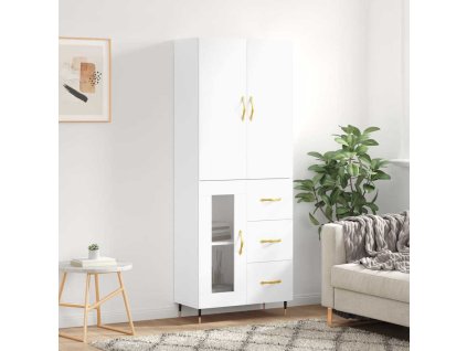 Skříň highboard bílá 69,5 x 34 x 180 cm kompozitní dřevo 3195939