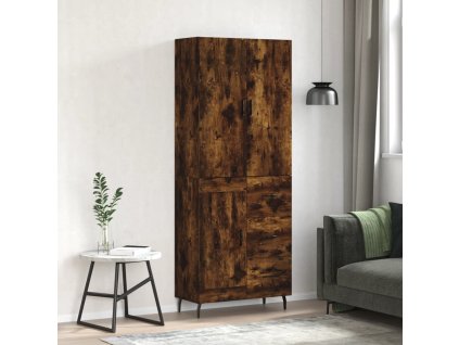 Skříň highboard kouřový dub 69,5 x 34 x 180 cm kompozitní dřevo 3196032
