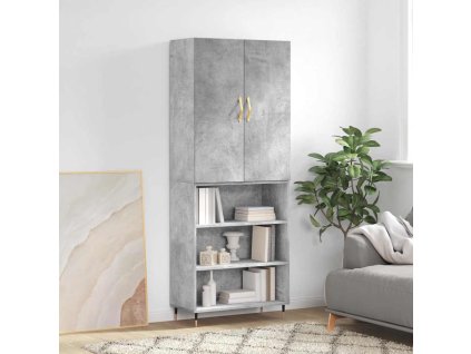 Skříň highboard betonově šedá 69,5x34x180 cm kompozitní dřevo 3196055
