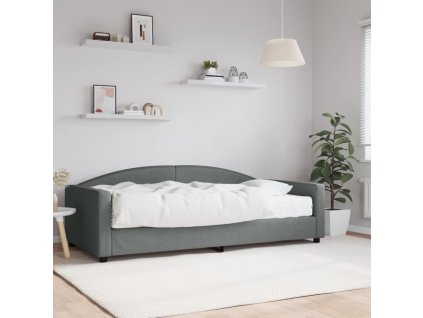 Válenda s matrací tmavě šedá 100 x 200 cm textil 3197176