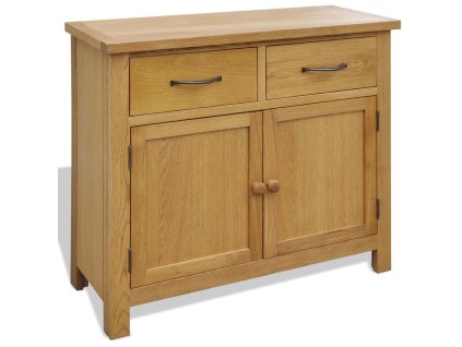 Komoda 90 x 33,5 x 83 cm masivní dubové dřevo 242744