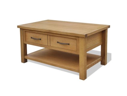 Konferenční stolek 88 x 53 x 45 cm masivní dubové dřevo 242745