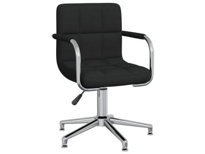 Otočná jídelní židle černá textil 3088068