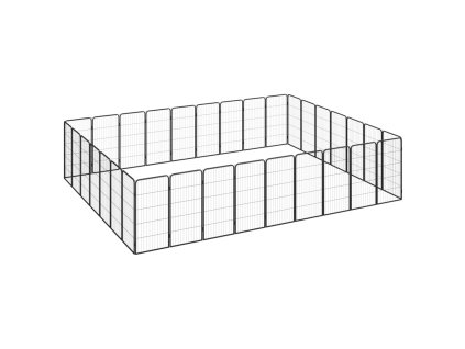 32panelová ohrádka pro psy černá 50 x 100 cm práškovaná ocel 3115964