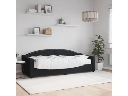 Válenda s matrací černá 80 x 200 cm textil 3197509