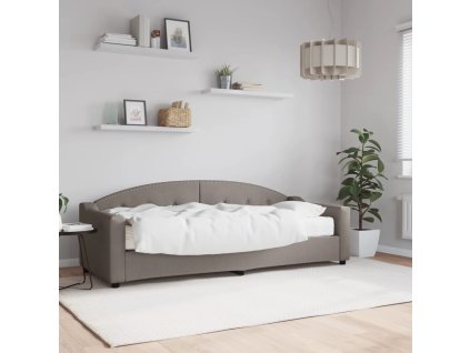 Válenda s matrací taupe 80 x 200 cm textil 3197510