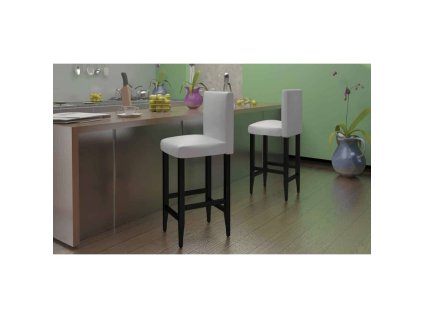 Barové židle 6 ks bílé umělá kůže 160720