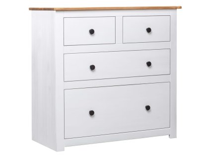 Příborník bílý 80 x 40 x 83 cm borovice řada Panama 282657