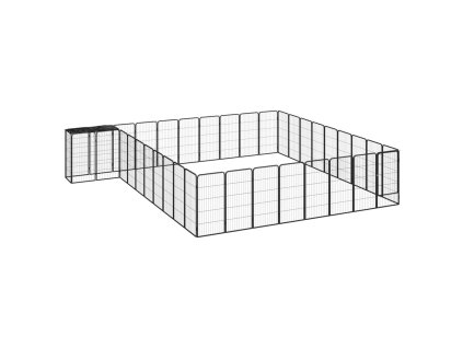 38panelová ohrádka pro psy černá 50 x 100 cm práškovaná ocel 3115955