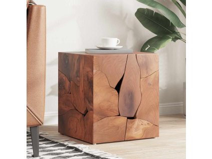 Stolička hnědá 40x40x45 cm masivní teak 243472