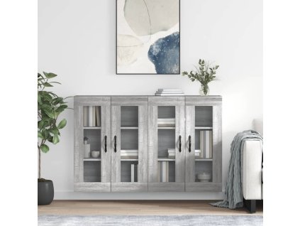 Nástěnné skříňky 2 ks šedé sonoma kompozitní dřevo 3197975