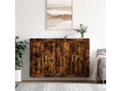 Nástěnné skříňky 2 ks kouřový dub kompozitní dřevo 3198006