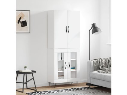 Skříň highboard bílá 69,5 x 34 x 180 cm kompozitní dřevo 3198065