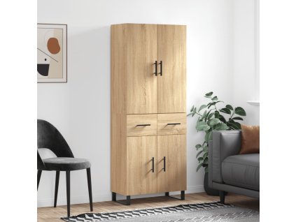 Skříň highboard dub sonoma 69,5 x 34 x 180 cm kompozitní dřevo 3198172