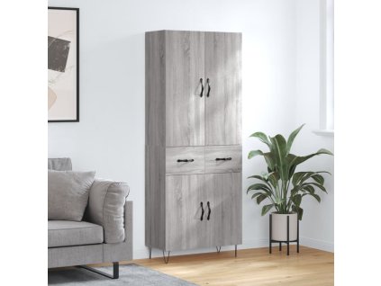 Skříň highboard šedá sonoma 69,5 x 34 x 180 cm kompozitní dřevo 3198183