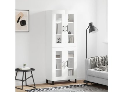 Skříň highboard bílá 69,5 x 34 x 180 cm kompozitní dřevo 3198297
