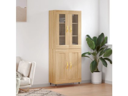 Skříň highboard dub sonoma 69,5 x 34 x 180 cm kompozitní dřevo 3198324