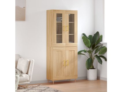 Skříň highboard dub sonoma 69,5 x 34 x 180 cm kompozitní dřevo 3198332