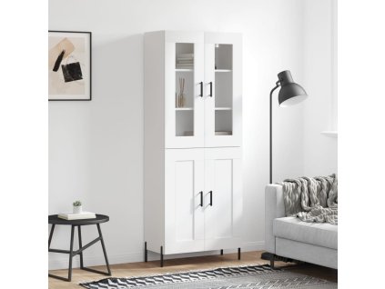 Skříň highboard bílá 69,5 x 34 x 180 cm kompozitní dřevo 3198345