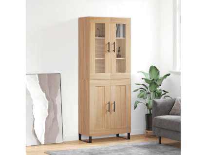Skříň highboard dub sonoma 69,5 x 34 x 180 cm kompozitní dřevo 3198364