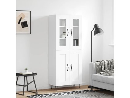 Skříň highboard bílá 69,5 x 34 x 180 cm kompozitní dřevo 3198369