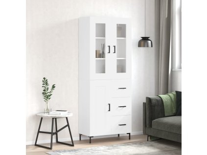 Skříň highboard bílá 69,5 x 34 x 180 cm kompozitní dřevo 3198657