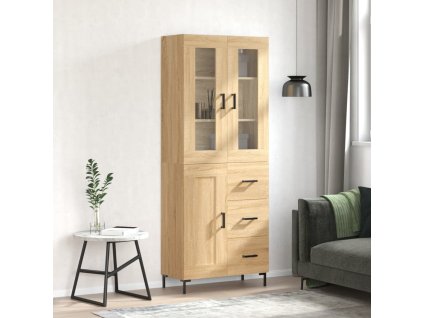 Skříň highboard dub sonoma 69,5 x 34 x 180 cm kompozitní dřevo 3198660