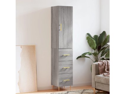 Skříň highboard šedá sonoma 34,5 x 34 x 180 cm kompozitní dřevo 3198847