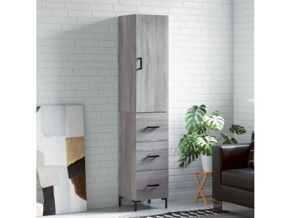 Skříň highboard šedá sonoma 34,5 x 34 x 180 cm kompozitní dřevo 3198855