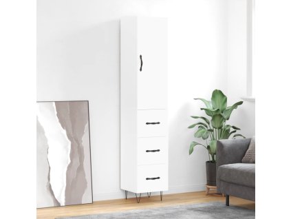 Skříň highboard bílá 34,5 x 34 x 180 cm kompozitní dřevo 3198881