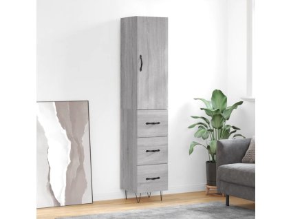 Skříň highboard šedá sonoma 34,5 x 34 x 180 cm kompozitní dřevo 3198887