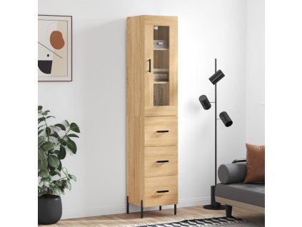 Skříň highboard dub sonoma 34,5 x 34 x 180 cm kompozitní dřevo 3199244