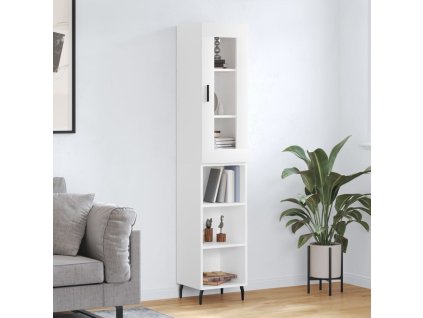 Skříň highboard bílá 34,5 x 34 x 180 cm kompozitní dřevo 3199377