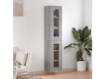 Skříň highboard šedá sonoma 34,5 x 34 x 180 cm kompozitní dřevo 3199423