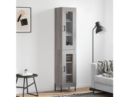 Skříň highboard šedá sonoma 34,5 x 34 x 180 cm kompozitní dřevo 3199439