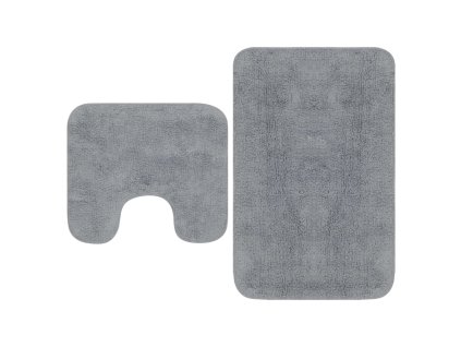 Sada koupelnových předložek 2 kusy textilní šedá 133230