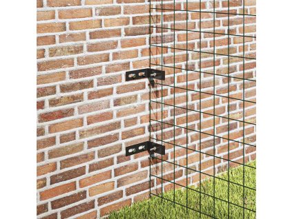 Rohová příchytka k uchycení ke zdivu 10 sad antracitová 144501