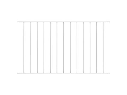 Plotový panel s práškovým nástřikem z oceli 1,63 x 0,75 m bílý 145224