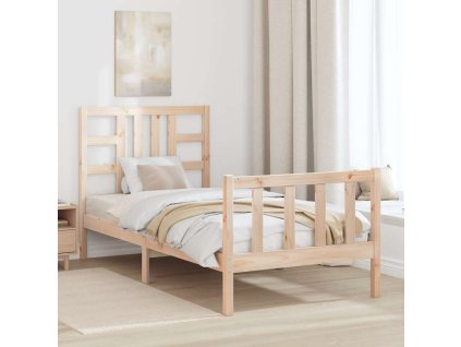Postel bez matrace 90 x 200 cm masivní borovice 3191956