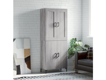 Skříň highboard šedá sonoma 69,5 x 34 x 180 cm kompozitní dřevo 3199559