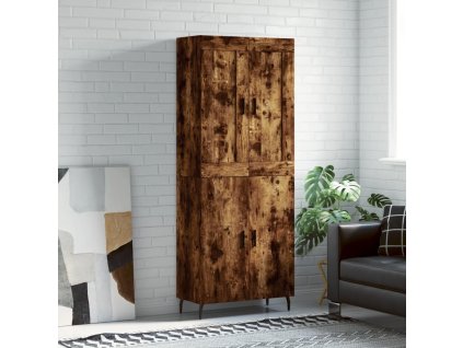 Skříň highboard kouřový dub 69,5 x 34 x 180 cm kompozitní dřevo 3199574