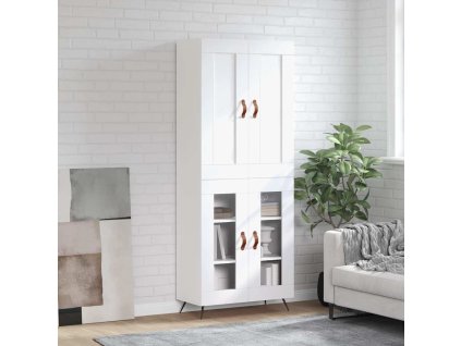 Skříň highboard bílá 69,5 x 34 x 180 cm kompozitní dřevo 3199593