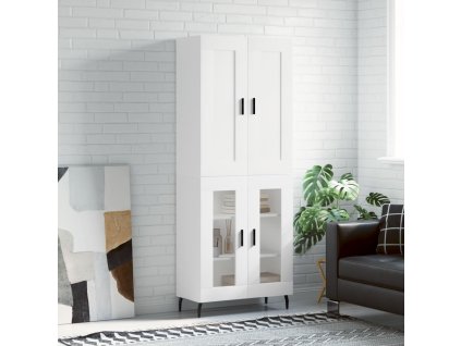 Skříň highboard bílá 69,5 x 34 x 180 cm kompozitní dřevo 3199633
