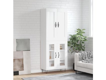 Skříň highboard bílá 69,5 x 34 x 180 cm kompozitní dřevo 3199649
